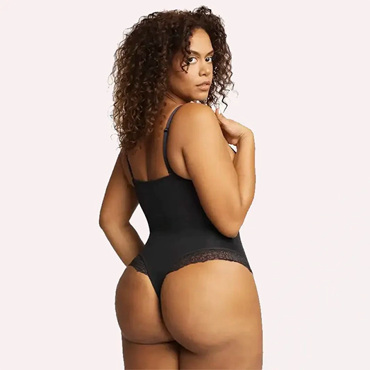 SEXY LACE DEEP V NECK BODYSUIT