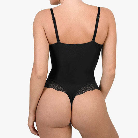 SEXY LACE DEEP V NECK BODYSUIT