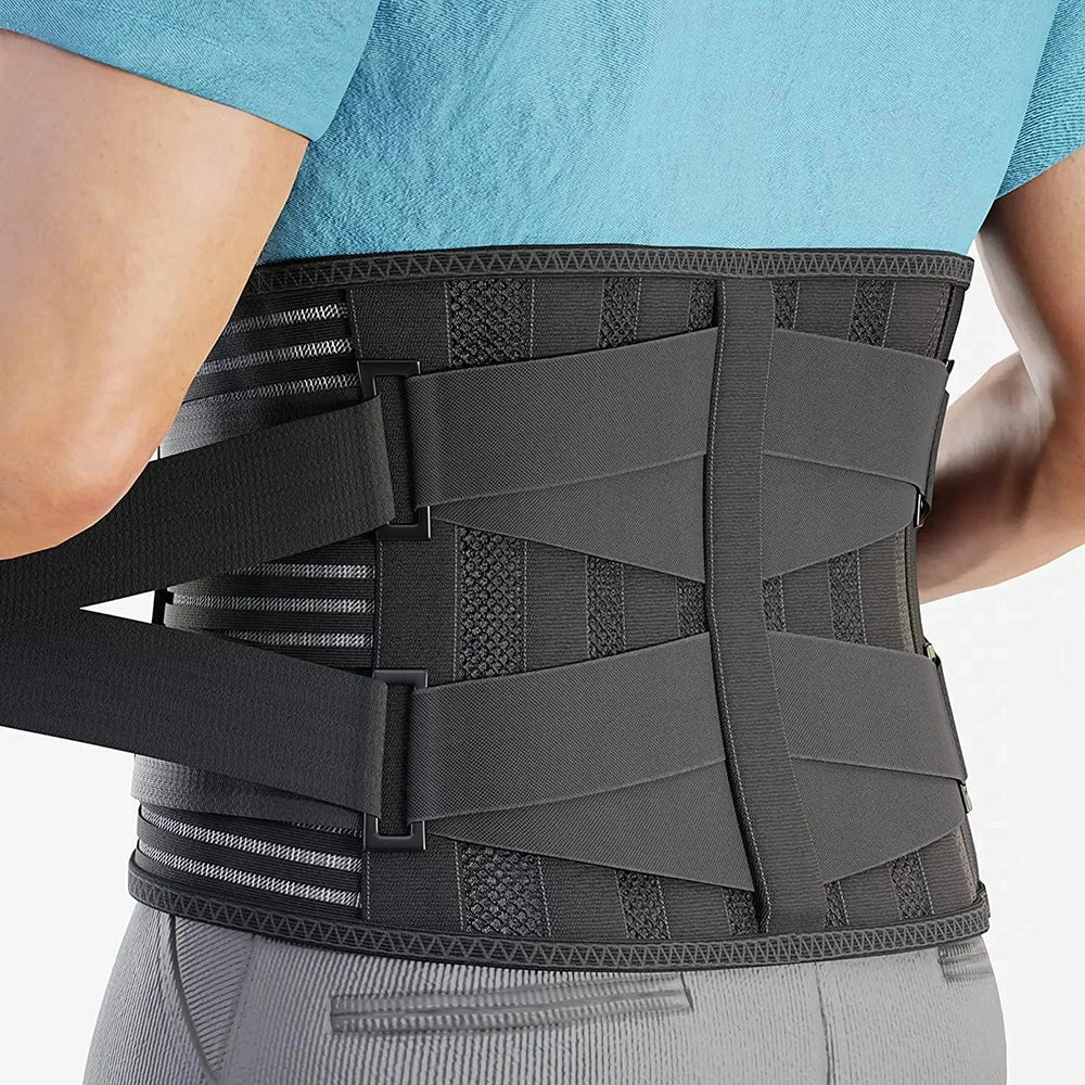 Lower Back Brace with 6 Stays for Lower Back Pain Relief | Lumbar Support Belt